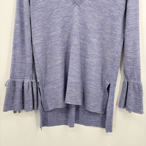 J. Crew Merino Wool V-neck Sweater in Heather Violet, Small, Transition Spring - Picture 5 of 9
